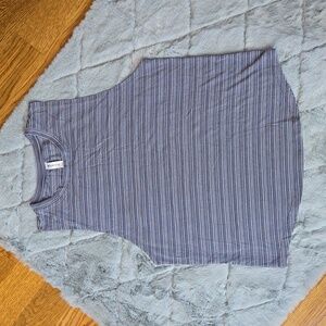 Athleta Grey/Blue Striped Tank Top, Women's Medium, Great Condition